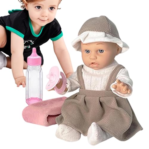 Generisch Wiedergeborene Babys, wiedergeborene Kleinkinder - Wiedergeborene Babypuppe - Reborn Babies-Puppen, 12-Zoll-Reborn-Puppenspielzeug für Kleinkinder mit Kleidung, Flasche und Schnuller von Generisch