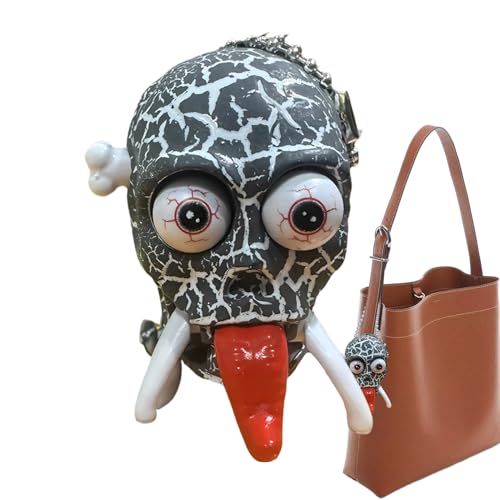 Generisch Wind Up Skeleton Toy, Clockwork Skull Walking Prank Plaything Model on Stress Relief, Fun Halloween Birthday Party Favors Desk Decor Gag Toy Pendant for Boys Girls and Adults von Generisch