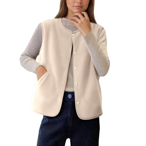 Generisch Winter ÄRmellos Damen-Westen Einfarbig V-Ausschnitt Westen Bequem WäRme Fleeceweste Casual PlüSchweste Mit Taschen Jacken MäNtel PlüSchweste Damen ÜBergangsjacke Generisch Winter ÄRmellos Damen-Westen Einfarbig V-Ausschnitt Westen Bequem WäRme Fleeceweste Casual PlüSchweste Mit Taschen Jacken MäNtel PlüSchweste Damen ÜBergangsjacke von Generisch