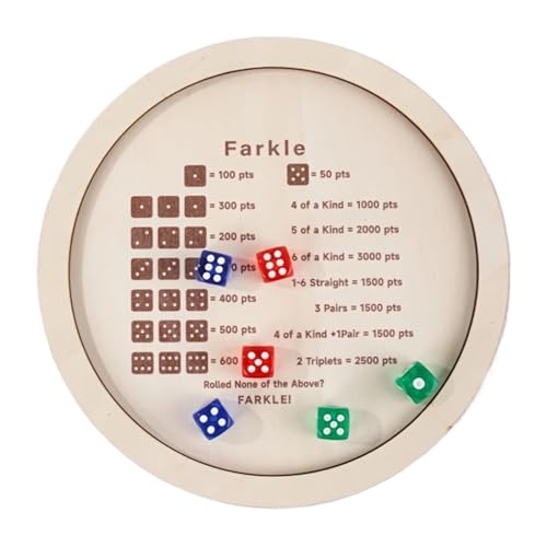 Generisch Wooden Dice Tray, Classic Game Boards, Portable Rolling, Family Trays Games, Multiplayer Funny Dice Board for Adults Women Men, Home and Travel 7.09x7.09 Inch Generisch Wooden Dice Tray, Classic Game Boards, Portable Rolling, Family Trays Games, Multiplayer Funny Dice Board for Adults Women Men, Home and Travel 7.09x7.09 Inch von Generisch