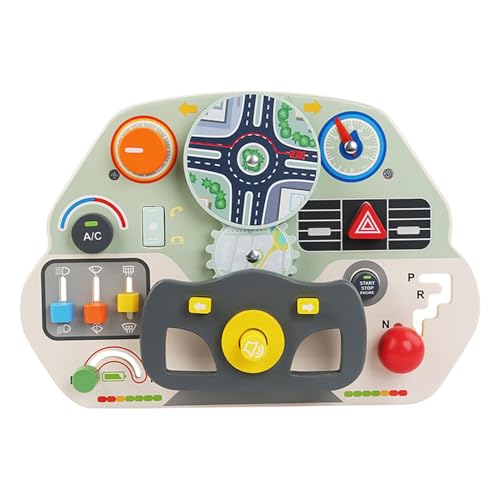 Generisch Wooden Steering Wheel Toy, Early Learning Game for, Simulation Driving Activity Board, Sensory Toy for Fine Motor Skills, Brain Development, for Kids, 13.58x9.45 Inches Generisch Wooden Steering Wheel Toy, Early Learning Game for, Simulation Driving Activity Board, Sensory Toy for Fine Motor Skills, Brain Development, for Kids, 13.58x9.45 Inches von Generisch
