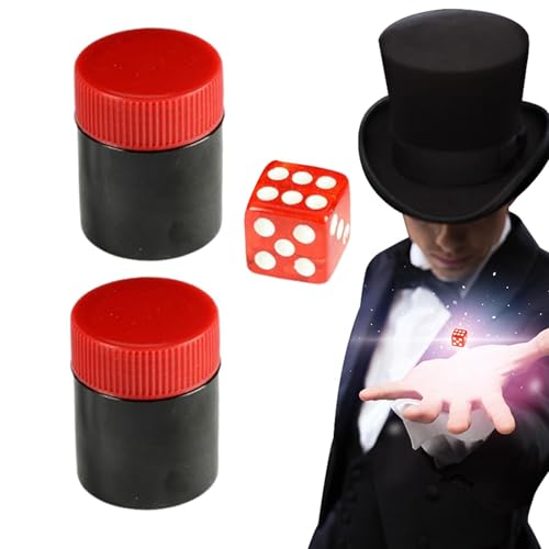 Generisch Würfeltrickspiel - Trickwürfelspiel - Trick-Würfelspiel, Klassisches Lustiges Würfel-Trick-Punkt-Zahlenwechsel, Bühnen-Illusions-Requisiten-Spielzeug Für Erwachsene von Generisch