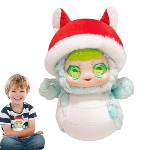Generisch Year of The Snake Plush, Chinese Snake Doll, Cuddly Animal Toy, Soft Pp Cotton Filling, Tie-Dye Hot Stamping Fabric, Perfect for Spring Festival, 8.66 Inches von Generisch