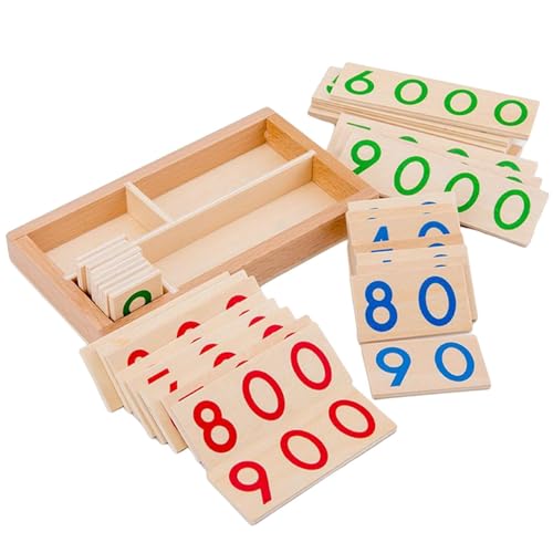 Generisch -Zahlen | 1-9000 Zahlenpuzzlebrett aus Holz,Buntes Zählen, interaktives Lernbrett Lernspielzeug für Babys und Kleinkinder von Generisch