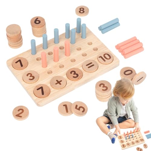 Generisch Zahlenzählung Peg Board, Holzspielzeug zählen,Vorschulzahlen Lernspielzeug - Fun Early Learning Math Pegboard für Kindertagesstätte, Schule, Kindergarten Generisch Zahlenzählung Peg Board, Holzspielzeug zählen,Vorschulzahlen Lernspielzeug - Fun Early Learning Math Pegboard für Kindertagesstätte, Schule, Kindergarten von Generisch