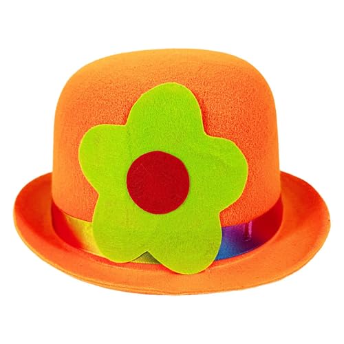 Generisch Zirkushut | Blumenmuster Clownhut mit Flacher Krone - Farbige Atmungsaktive Jester Accessoires Für Kostüm, Outdoor, Cosplay, Feste Generisch Zirkushut | Blumenmuster Clownhut mit Flacher Krone - Farbige Atmungsaktive Jester Accessoires Für Kostüm, Outdoor, Cosplay, Feste von Generisch