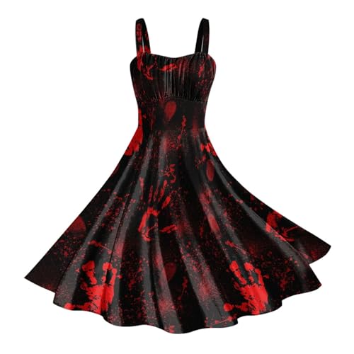 Generisch Zombie Braut KostüM Set, Halloween Kleidung Damen Todesser KostüM MäDchen Halloween Kleid Braut Kleider Damen Weihnachten Cosplay Kleider für Hochzeitsgäste Kleid von Generisch