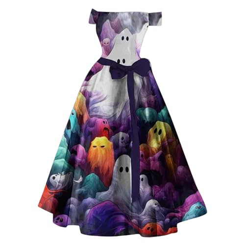 Generisch Zombie Braut KostüM Set,äRmellos Halloween KostüM Mittelalter Kleidung Halloween KostüM Damen XXXL Kleid Blut Costume Women Halloween-Kleider FüR Frauen Party Karneval Kleider von Generisch