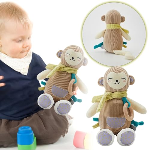 Generisch Zubehör 3D-Spielzeugpuppe, weich und hautfreundlich, warme Kameradschaft für Kinder Puppenbett Baby (Khaki, 30cm) von Generisch