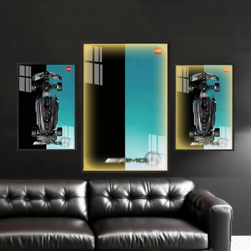 Generisch for Le*go Technic Mercedes-AMG W14 E Performance Racing Car Kit 42171 Wall Mount Wall Mount for Collectors Home or Office Decoration Gradient (USB Illuminated Version A) von Generisch