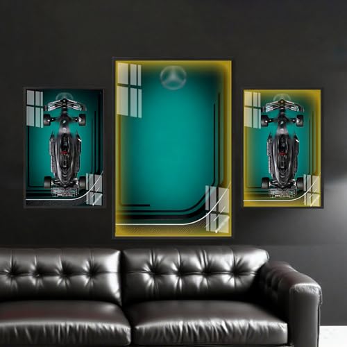 Generisch for Le*go Technic Mercedes-AMG W14 E Performance Racing Car Kit 42171 Wall Mount Wall Mount for Collectors Home or Office Decoration Gradient (USB Illuminated Version E) von Generisch