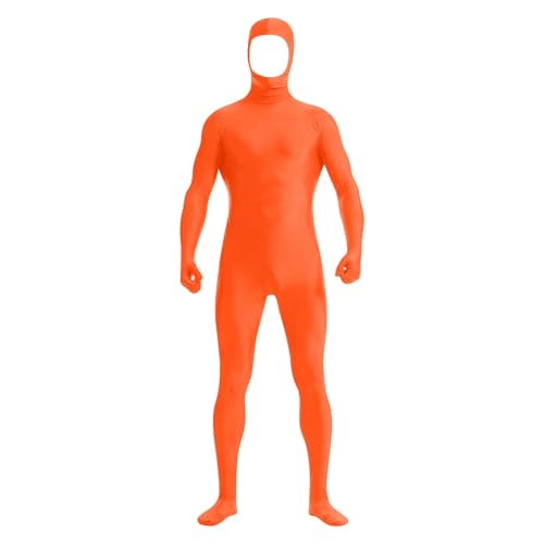 Generisch ganzkörperanzug herren damen kostüm schwarz eng kinder hautfarben, 2025 Ganzkörperanzug Kostüm Herren Damen - Bodysuit Erwachsene Panther Und Monster Zentai Cosplay Unisex Jumpsuit Orange S von Generisch