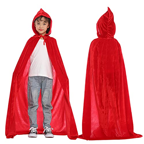 Generisch halloween kostüm kinder,halloween kostüm geist,Mentel Kostüm Party Mantel Baby Cape Mantel & Jacke Daunenweste Schwarz Herren (Red, 14-17 Years) von Generisch