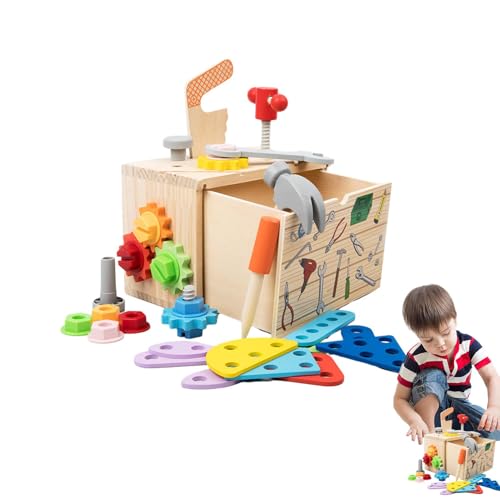 Generisch werkzeugset für Kleinkinder,werkzeugset für Kinder, Pretend Tool Kit Spielwerkzeug-Set aus, Lernrollenspiel-Lernspielzeug STEM-Konstruktionsspielzeug für Kleinkinder und Kinder von Generisch