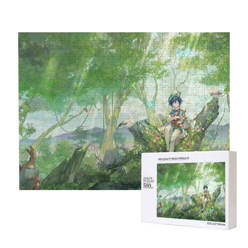 Genshin Impact Graphic Großes Holzpuzzle für Erwachsene, Pappelmaterial 300丨500丨1000 Teile Puzzle von Generisch