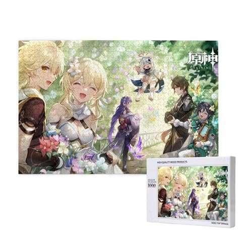 Genshin Impact Graphic Großes Holzpuzzle für Erwachsene, Pappelmaterial 300丨500丨1000 Teile Puzzle von Generisch