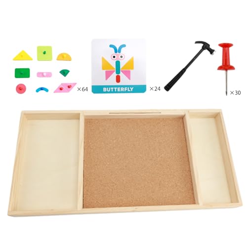 GeoBoard für Kinder, Hammer Toy Set,Motorspielzeug mit Nagel | Verbessern Sie die hölzernen Hämmern für die Förderung der motorik, entwickeln Sie Kreativität GeoBoard für Kinder, Hammer Toy Set,Motorspielzeug mit Nagel | Verbessern Sie die hölzernen Hämmern für die Förderung der motorik, entwickeln Sie Kreativität von Generisch