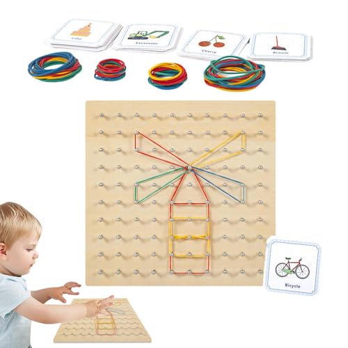 Geografische Tische für Kinder - Geografische Holzbretter in mit 80 Gummibändern und 50 Karten mit Motiven, geografischen Blackboards für die Klassenausbildung | Elastische Tische, kreatives Geob Geografische Tische für Kinder - Geografische Holzbretter in mit 80 Gummibändern und 50 Karten mit Motiven, geografischen Blackboards für die Klassenausbildung | Elastische Tische, kreatives Geob von Generisch