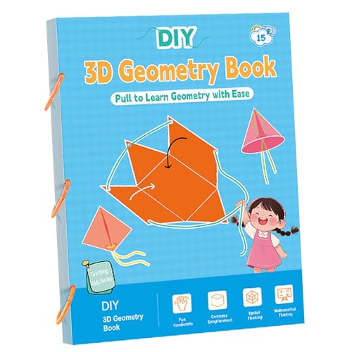Geometrie Lernbuch - Ziehband 3D Geometrie Lernhilfe,Mathe Lernhilfe Logisches Denkspiel Für Zuhause Kindergarten Reisen von Generisch