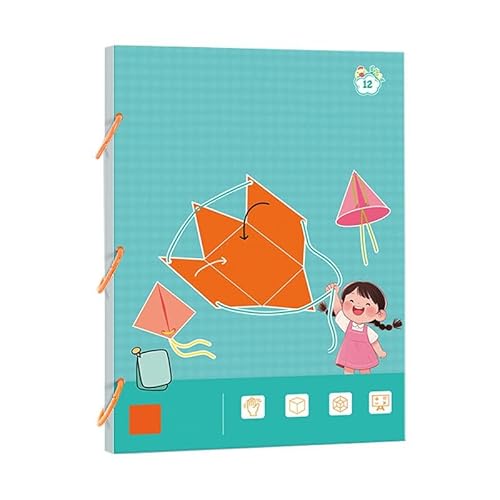 Geometrie-Lernbuch mit Zugband, interaktives Modellset zur dreidimensionalen Formbildung, anschauliche Einführung in Volumen und Flächeninhalt, Für Kinder und Schüler (12 Geometric Bodies) von Generisch