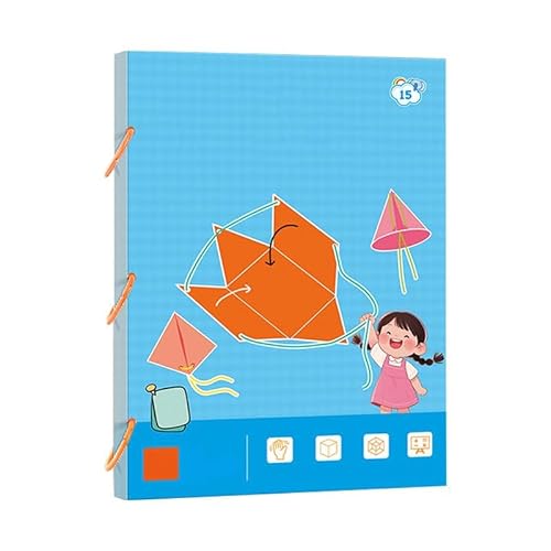 Geometrie-Lernbuch mit Zugband, interaktives Modellset zur dreidimensionalen Formbildung, anschauliche Einführung in Volumen und Flächeninhalt, Für Kinder und Schüler (15 Geometric Bodies) von Generisch