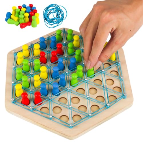 Geometrisches Schachspiel für Kinder und Erwachsene - Triangle Rubber Band Strategy Brettspiel, lustiges Familien -Tabletop -Spiel für Game Night | Eltern-Kind-Interaktion, Klassenzimmer, Geburtstagsf Geometrisches Schachspiel für Kinder und Erwachsene - Triangle Rubber Band Strategy Brettspiel, lustiges Familien -Tabletop -Spiel für Game Night | Eltern-Kind-Interaktion, Klassenzimmer, Geburtstagsf von Generisch