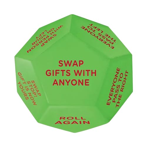 Geschenkaustausch Würfel - Austausch Würfel Spiel, Santa Swap gegenwärtige Austauschwürfel | Exchange Dice Challenge -Spiele, kleines PU -Würfel -Rolling -Spiel, thematisches Austauschwürfelsspiel für von Generisch