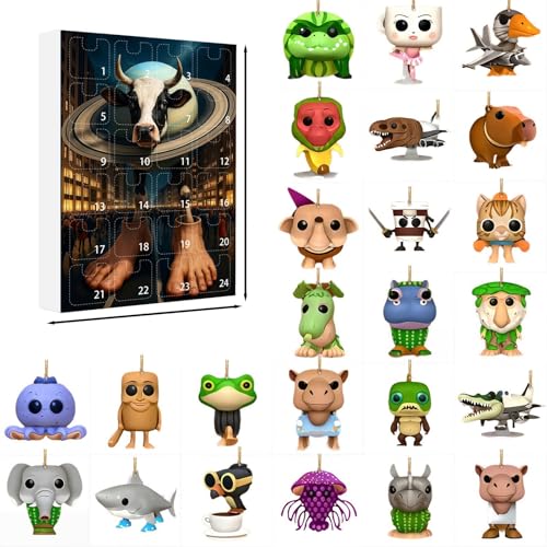 Geschenkbox mit Tralalero Tralala und Tung Tung Tung Sahur, kreative und interessante 24-teilige Geschenkbox, Sammlerstück kleines Anhänger Geschenk, geeignet Geschenk für Sammler und Kinder (E) von Generisch