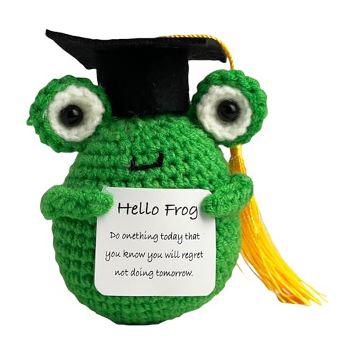 Geschenkset zum Schulabschluss – Inspirierende, Positive Cartoon-Tierpuppe mit Mütze – Lustiges gestricktes Kartoffelspielzeug, handgefertigtes Geschenk für Mädchen und Jungen, Grün Geschenkset zum Schulabschluss – Inspirierende, Positive Cartoon-Tierpuppe mit Mütze – Lustiges gestricktes Kartoffelspielzeug, handgefertigtes Geschenk für Mädchen und Jungen, Grün von Generisch
