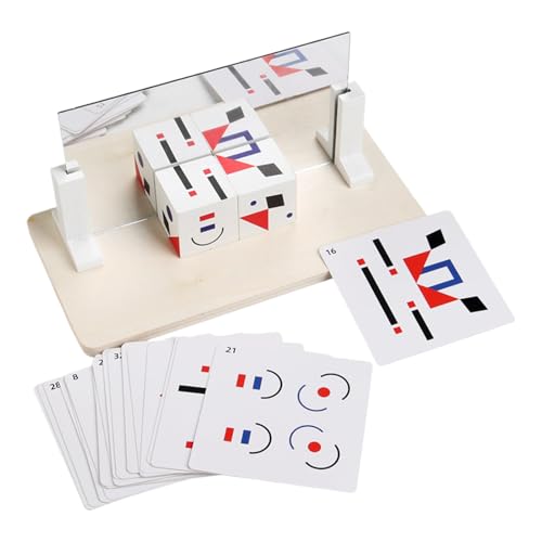 Gesicht verändern, Kinder Symmetrie Geometrische Würfel für Bildungsgesicht | Langlebige Materialblöcke Spielzeug für logisches Training, vielseitiges Gameplay -Blockspiel für Kinder, drinnen und von Generisch