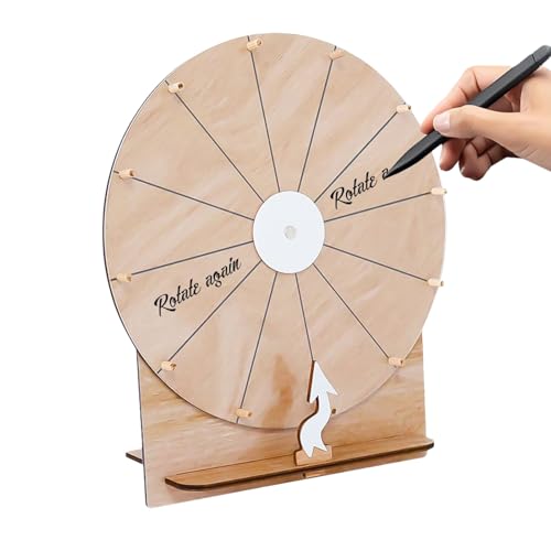 Gewinnrad | 28 cm Holz Roulette Glücksrad | Abwischbar Spieleabend Zubehör Für Erwachsene Jugendliche Veranstalter Party Planer Klassenraum Belohnungen Feiertagsfeiern Familienfeiern von Generisch