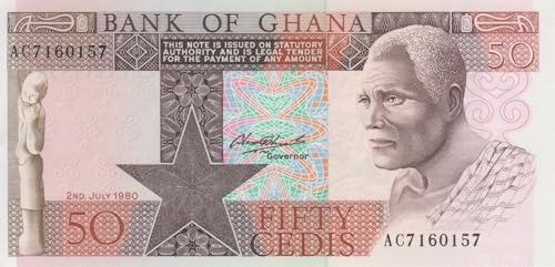 Ghana Pick-Nr: 22b bankfrisch (I) 1980 50 Cedis (Banknoten für Sammler) von Generisch