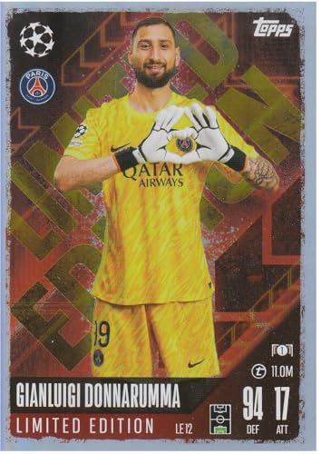 Gianluigi Donnarumma Torwart PSG Topps Limited Edition Fußball Sammelkarte LE 12 von Generisch
