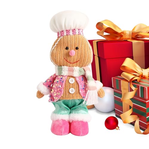 Gingerbread Man Stofftier, Weihnachts Gingerbread Man Plüsch, Kuschelig Weicher Niedlicher Dekostoff Für Wohnzimmer Schlafzimmer Kinderzimmer Sofa von Generisch