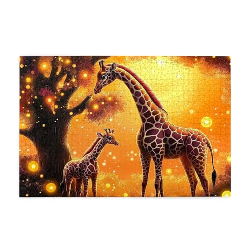 Giraffe Sonnenuntergang 1000 Teile Puzzles für Erwachsene Holzpuzzles für Erwachsene Geschenke Wohnkultur Giraffe Sonnenuntergang 1000 Teile Puzzles für Erwachsene Holzpuzzles für Erwachsene Geschenke Wohnkultur von Generisch