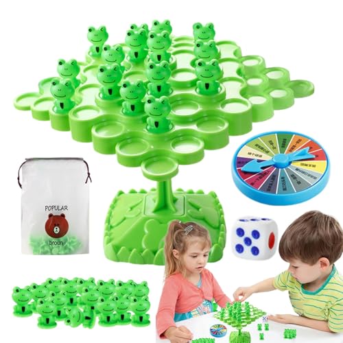 -Gleichgewichtsspiel | Brettspiel Für Kinder | -Balance -Zählspielzeug | Multiplayer -Desktop -Stapeln Interaktiver Spielzeuge | Froschtafel -Puzzlespielzeug Für Kinder Erwachsene von Generisch