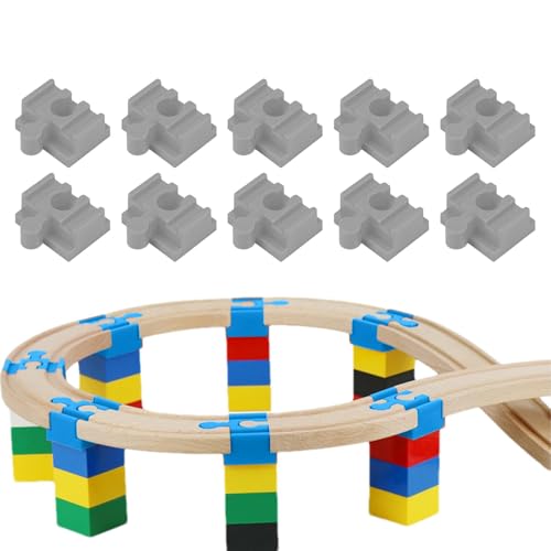 Gleisverbinder, Gleisverbinderstücke | Eisenbahnschienenzubehör aus | -Bahnschienenverbinder für Kinder ab 3 Jahren, Set mit 10 -Bahnschienenadaptern von Generisch