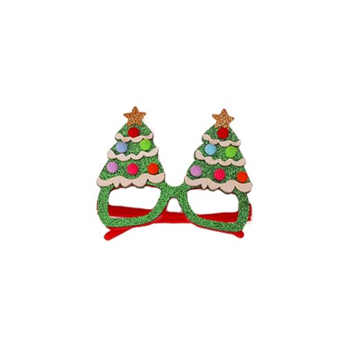 Glitzernde Party-Brille, Weihnachtsdekoration, Kostüm, Brille, Partybrillenrahmen für Urlaubsgeschenke (Baum) von Generisch