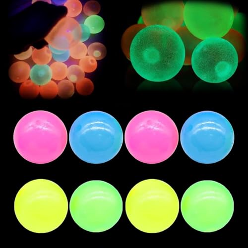 Glorbs Balls,Ceiling Balls,Dream Balls,Bounce Back to You,Glow in The Dark Sticky Balls That Stick to The Ceiling,Fluorescent Sticky Wall Ball,Stress Balls for Kids & Adults,Stuff for Teens (8Pcs) von Generisch