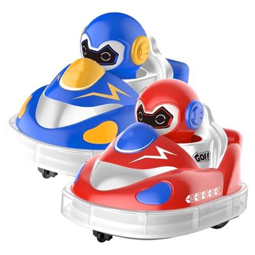 Glow Crashers RC Bumper Cars, Rechargeable Bumper Cars, with LED Lights and Music (Mix*2pcs) von Generisch