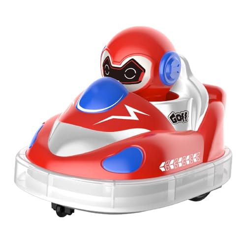 Glow Crashers RC Bumper Cars, Rechargeable Bumper Cars, with LED Lights and Music (Red) von Generisch
