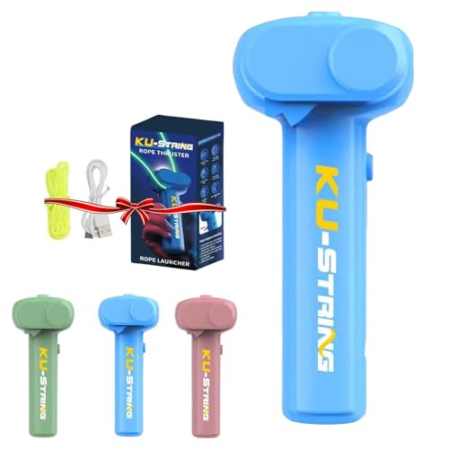 Glow in The Dark Loop Rope Launcher Propeller, leuchtende Spaß Druckminderer, Handheld Novelty Reducer, tragbare Fidget Toy (Blues) von Generisch