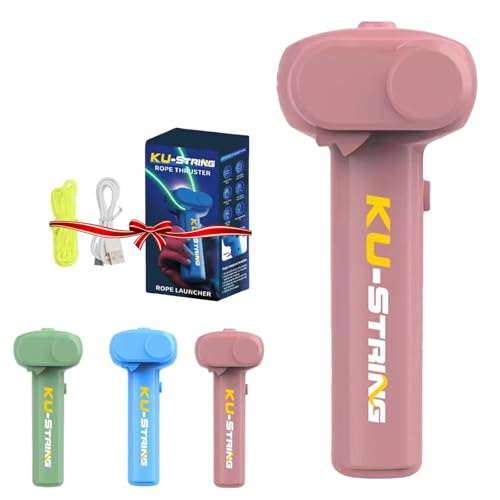 Glow in The Dark Loop Rope Launcher Propeller, leuchtende Spaß Druckminderer, Handheld Novelty Reducer, tragbare Fidget Toy (pink) von Generisch