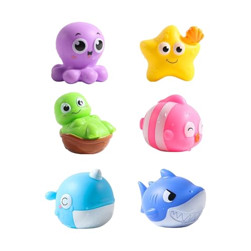 Glühbadspielzeug, Wasser aktiviertes Badspielzeug - Sea Animal Badewanne Spielzeug Wasserspiele,6X Vorschule Lernen Babyparty -Spiele mit farbenfrohen Lichtern für Bad Schwimmbadparty Glühbadspielzeug, Wasser aktiviertes Badspielzeug - Sea Animal Badewanne Spielzeug Wasserspiele,6X Vorschule Lernen Babyparty -Spiele mit farbenfrohen Lichtern für Bad Schwimmbadparty von Generisch