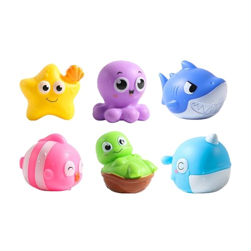 Glühbadspielzeug, Wasser aktiviertes Badspielzeug | Sea Animal Badewanne Spielzeug Wasserspiele | 6X Interaktive Babyparty -Spiele, farbenfrohe , Vorschullernen für Badezimmerpoolparty von Generisch
