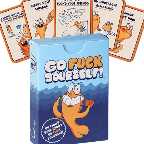 Go F**K Yourself- The Fish Game of Life's Little Humiliations, Go Fish Yourself! Party-Kartenspiel für Erwachsene, Spielabende, Gag-Geschenke (2) von Generisch