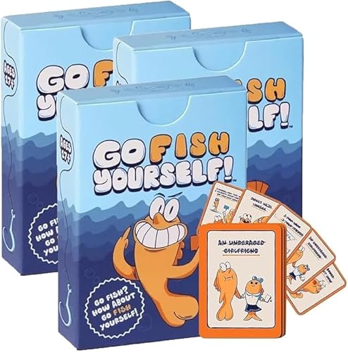 Go F k Yourself- The Go Fish Game of Life's Little Humiliations,Adult GO Fish Card Game,Hilarious Card Games, Game Nights, Classic Interactive Fun Family and Educational Games (3 pcs) von Generisch