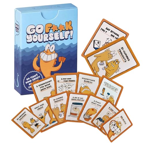 Go Fish Kartenspiel für Erwachsene, Urlaub Party-Kartenspiel Erwachsenenspiel Das Fischspiel der kleinen Demütigungen des Lebens Go F**k Yourself Lustige Spiele für Spieleabende Familienfeiern Go Fish Kartenspiel für Erwachsene, Urlaub Party-Kartenspiel Erwachsenenspiel Das Fischspiel der kleinen Demütigungen des Lebens Go F**k Yourself Lustige Spiele für Spieleabende Familienfeiern von Generisch