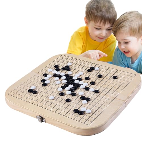Go Game Set - Travel Board, Kinderspiel | Pädagogische schwarze weiße Strategie -Set, klassisches Faltspielboard für Kinder Gehirntraining Logik Aufbau von Indoor -Spielen Familie Freizeitlernenerfahr Go Game Set - Travel Board, Kinderspiel | Pädagogische schwarze weiße Strategie -Set, klassisches Faltspielboard für Kinder Gehirntraining Logik Aufbau von Indoor -Spielen Familie Freizeitlernenerfahr von Generisch