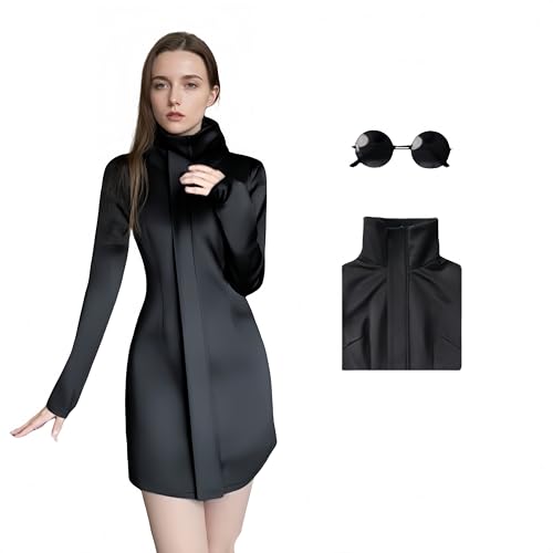 Gojo Cosplay Kostüm, JJk Cosplay Outfit Gojo Satoru Hohe Uniform Kleid für Halloween (Schwarz, L) von Generisch